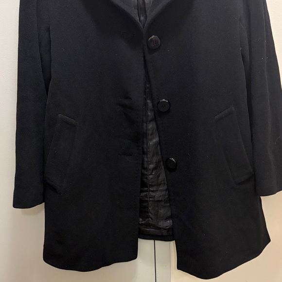 Ellen Tracy Elegant Black Wool coat - Picture 3 of 5